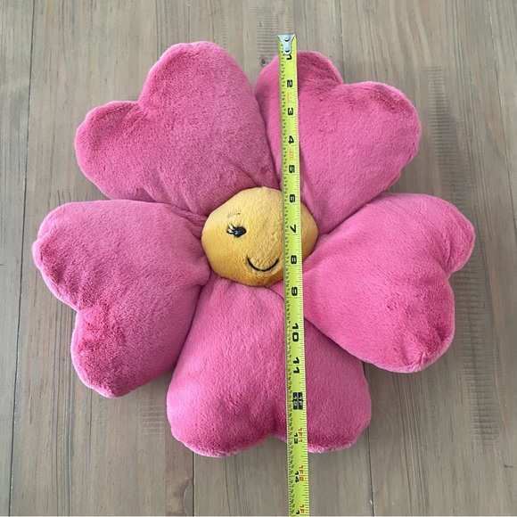 Jellycat Pink Fleury Petunia Flower Plush Stuffed Animal 14” Petals Smiley - Picture 6 of 7